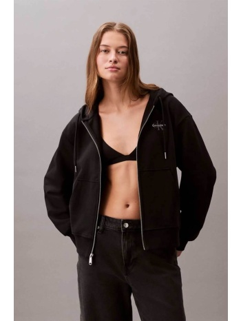 calvin klein jeans γυναικεία ζακέτα φούτερ με κουκούλα και