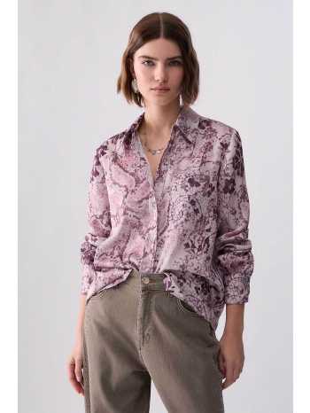 liu jo γυναικείο πουκάμισο με all-over print oversized fit