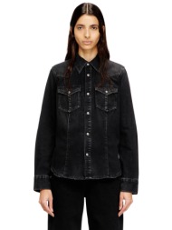 diesel γυναικείο denim πουκάμισο regular fit - w26a099660dbdc μαύρο