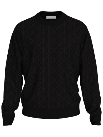 calvin klein jeans ανδρικό πουλόβερ με all-over monogram