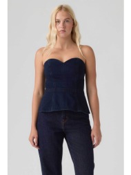 levi`s® γυναικεία denim μπλούζα strapless slim fit `sweetheart` - 0082t0000 denim blue σκούρο