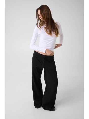 guess γυναικείο τζιν παντελόνι με ελαστική μέση wide leg 