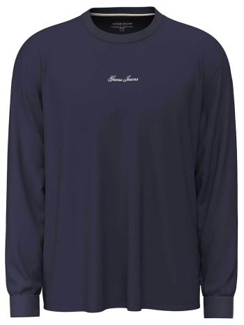 guess ανδρική μπλούζα φούτερ με λογότυπο oversized fit 