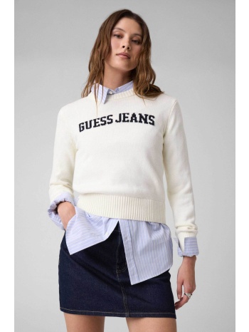 guess γυναικείο πουλόβερ με κεντημένο λογότυπο regular fit