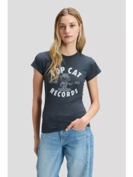 lee® γυναικείο t-shirt με print slim fit `record` - 112385671 ανθρακί