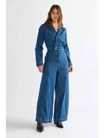 wrangler® γυναικεία denim ολόσωμη φόρμα relaxed fit a-line