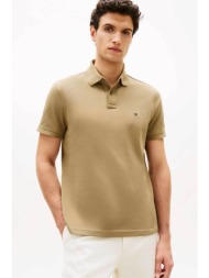 tommy hilfiger ανδρική μπλούζα πόλο πικέ με κεντημένο λογότυπο regular fit - mw0mw17770 καμηλό