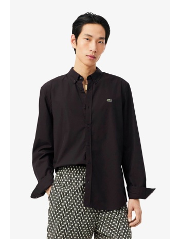 lacoste ανδρικό πουκάμισο poplin button down με κεντημένο