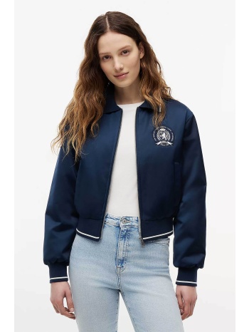 tommy jeans γυναικείο jacket σατέν με λογότυπο regular fit