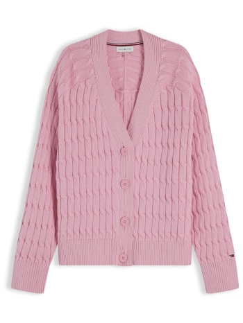 tommy hilfiger γυναικεία πλεκτή ζακέτα με cable knit