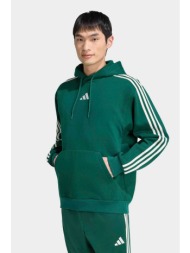 adidas ανδρική μπλούζα φούτερ με κουκούλα και λογότυπο regular fit `essentials 3-stripes` - kz1413 π
