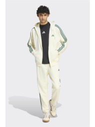 adidas ανδρικό παντελόνι φόρμας με λογότυπο regular fit `essentials 3-stripes` - ky4135 κρέμ