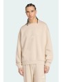 adidas ανδρική μπλούζα φούτερ με λογότυπο loose fit `seasonal essentials collegiate` - kf4250 μπεζ