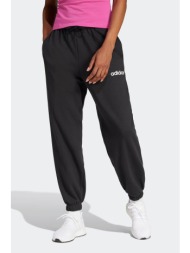 adidas γυναικείο παντελόνι φόρμας loose fit `essentials linear french terry` - jc5948 μαύρο