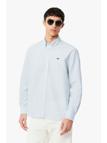 lacoste ανδρικό πουκάμισο oxford button down με κεντημένο