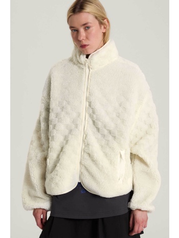 vans γυναικείο fleece jacket με checkerboard ανάγλυφο