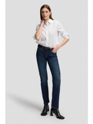 lee® γυναικείο τζιν παντελόνι πεντάτσεπο slim straight fit `elly` - 112385865 denim blue σκούρο