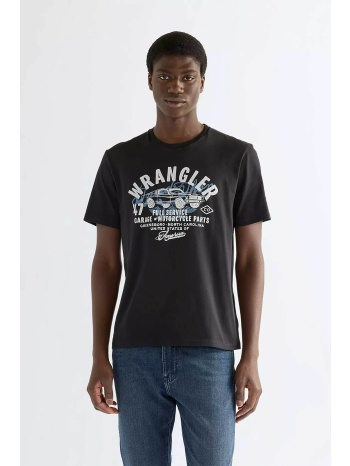 wrangler® ανδρικό t-shirt με print regular fit `americana`