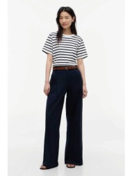 tommy hilfiger γυναικείο παντελόνι wide leg - ww0ww50135 μπλε σκούρο