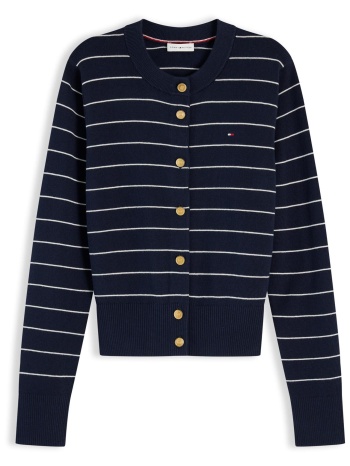 tommy hilfiger γυναικεία πλεκτή ζακέτα με ριγέ σχέδιο και