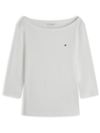 tommy hilfiger γυναικεία μπλούζα με boat λαιμόκοψη και 3/4