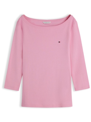 tommy hilfiger γυναικεία μπλούζα με boat λαιμόκοψη και 3/4