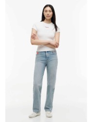 tommy jeans γυναικείο τζιν παντελόνι slim fit `layla` - dw0dw23035 denim blue ανοιχτό