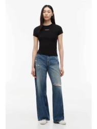 tommy jeans γυναικείο τζιν παντελόνι wide fit `claire` - dw0dw23099 denim blue σκούρο