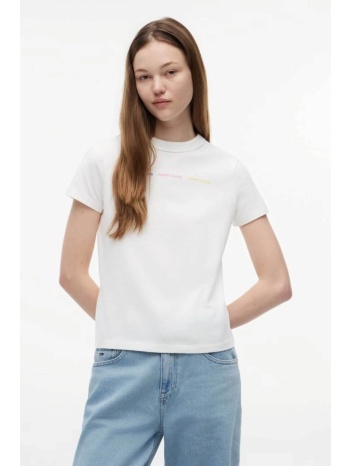 tommy jeans γυναικείο t-shirt με logo tape regular fit 
