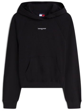 tommy jeans γυναικεία μπλούζα φούτερ με κουκούλα και
