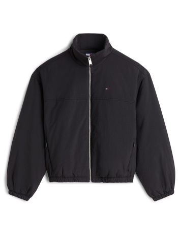 tommy jeans γυναικείο μπουφάν με ψηλό λαιμό και λογότυπο