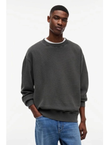 tommy jeans ανδρική μπλούζα φούτερ με waffle pattern