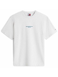 tommy jeans ανδρικό t-shirt με sailboat print relaxed fit - dm0dm23184 γκρι