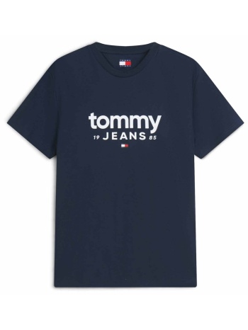 tommy jeans ανδρικό t-shirt με logo print slim fit 
