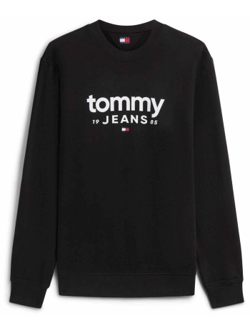 tommy jeans ανδρική μπλούζα φούτερ με logo print regular