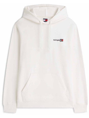 tommy jeans ανδρική μπλούζα φούτερ με κουκούλα και λογότυπο