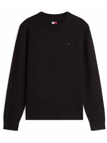 tommy jeans ανδρικό πουλόβερ με κεντημένο λογότυπο slim fit