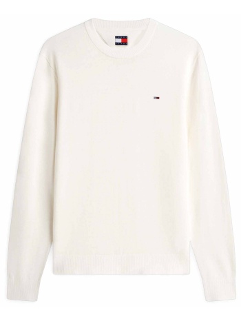 tommy jeans ανδρικό πουλόβερ με κεντημένο λογότυπο slim fit