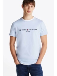tommy hilfiger ανδρικό t-shirt με λογότυπο slim fit - mw0mw11797 μπλε baby