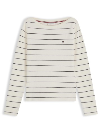 tommy hilfiger γυναικεία πλεκτή μπλούζα ριγέ regular fit 