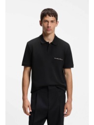 hugo ανδρική μπλούζα πόλο πικέ regular fit `datri` - 50568132 μαύρο
