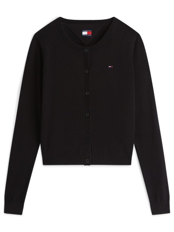 tommy jeans γυναικεία πλεκτή ζακέτα με κεντημένο λογότυπο