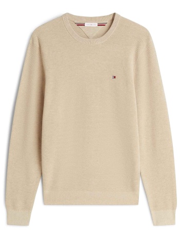 tommy hilfiger ανδρικό πουλόβερ textured με κεντημένο