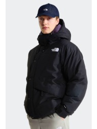 the north face ανδρικό αδιάβροχο μπουφάν με κουκούλα relaxed fit `mountain down` - nf0a8d1vjk31 μαύρ