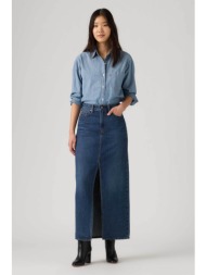 levi`s® γυναικεία denim midi φούστα πεντάτσεπη regular fit `column` - a75120016 denim blue σκούρο