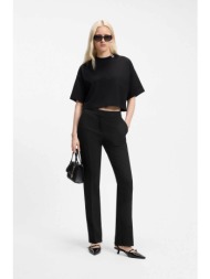 hugo γυναικείο παντελόνι μονόχρωμο slim fit `hedise` - 50566154 μαύρο