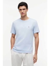 tommy hilfiger ανδρικό t-shirt με λογότυπο regular fit - mw0mw39995 μπλε sky