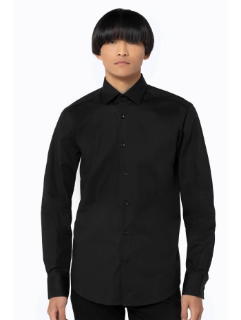 the bostonians ανδρικό πουκάμισο poplin μονόχρωμο slim fit