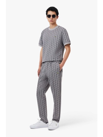 lacoste ανδρικό παντελόνι φόρμας jacquard με all-over