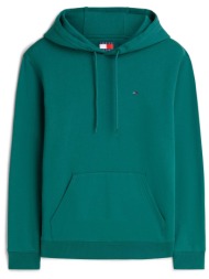 tommy jeans ανδρική μπλούζα φούτερ με κουκούλα και κεντημένο λογότυπο regular fit - dm0dm20742 πετρό